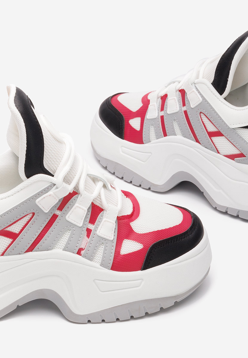 Białe sneakersy na platformie Alessia F Białe sneakersy na platformie Alessia F