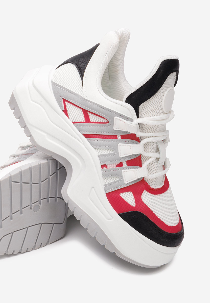 Białe sneakersy na platformie Alessia F Białe sneakersy na platformie Alessia F