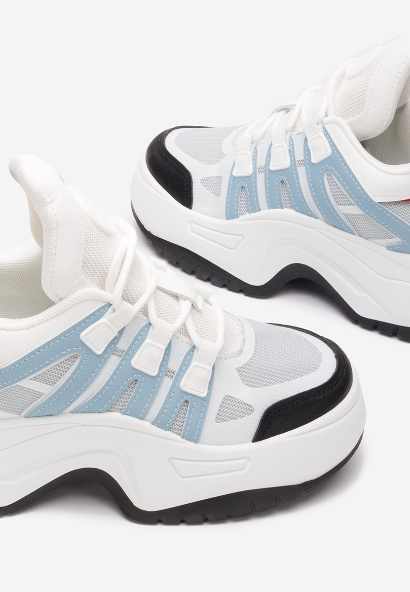 Białe sneakersy na platformie Alessia B Białe sneakersy na platformie Alessia B