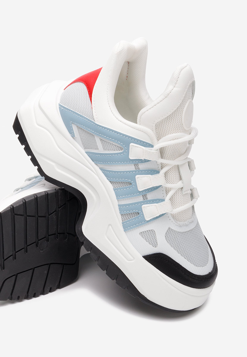 Białe sneakersy na platformie Alessia B Białe sneakersy na platformie Alessia B