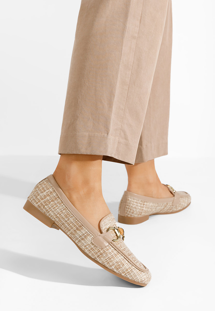 Khaki mokasyny damskie Estova