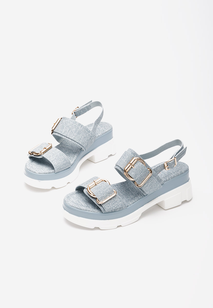 Niebieski sandały na platformie Raphaela