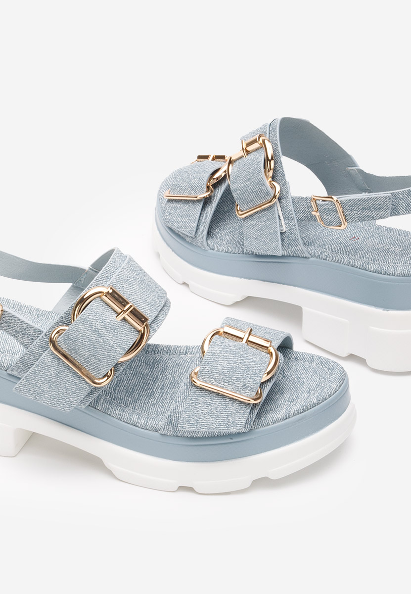 Niebieski sandały na platformie Raphaela