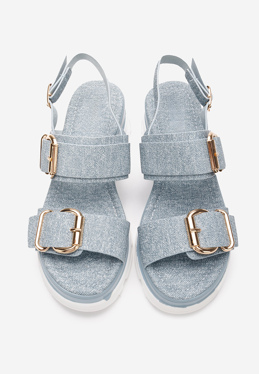 Niebieski sandały na platformie Raphaela