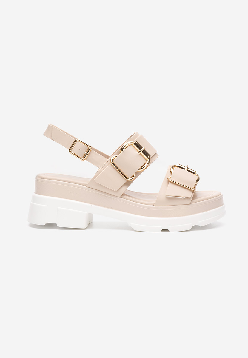 Beżowe sandały na platformie Raphaela