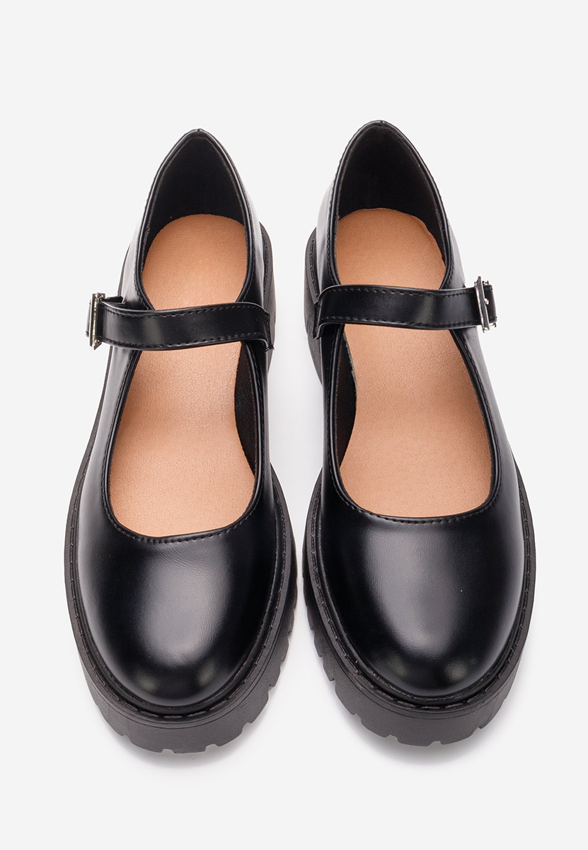 Czarne półbuty damskie Orias