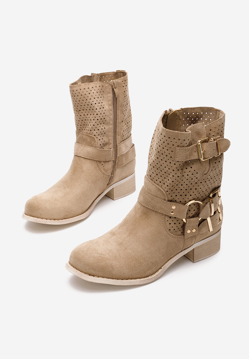 Khaki botki damskie jesienne Daiela V2