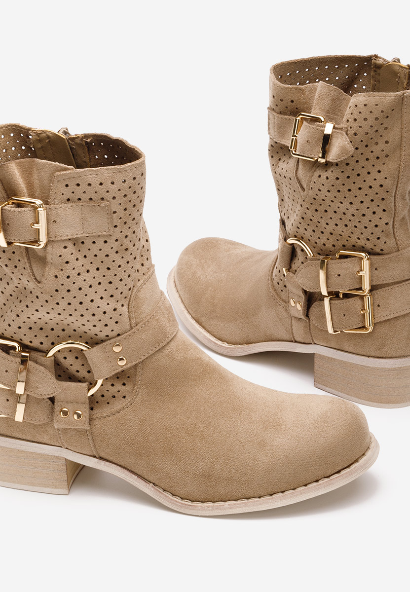 Khaki botki damskie jesienne Daiela V2