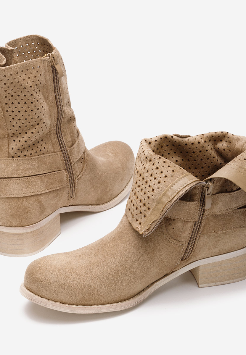 Khaki botki damskie jesienne Daiela V2