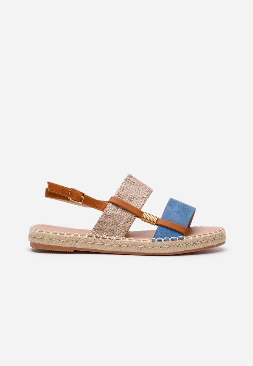 Niebieskie espadryle na koturnie Emillya