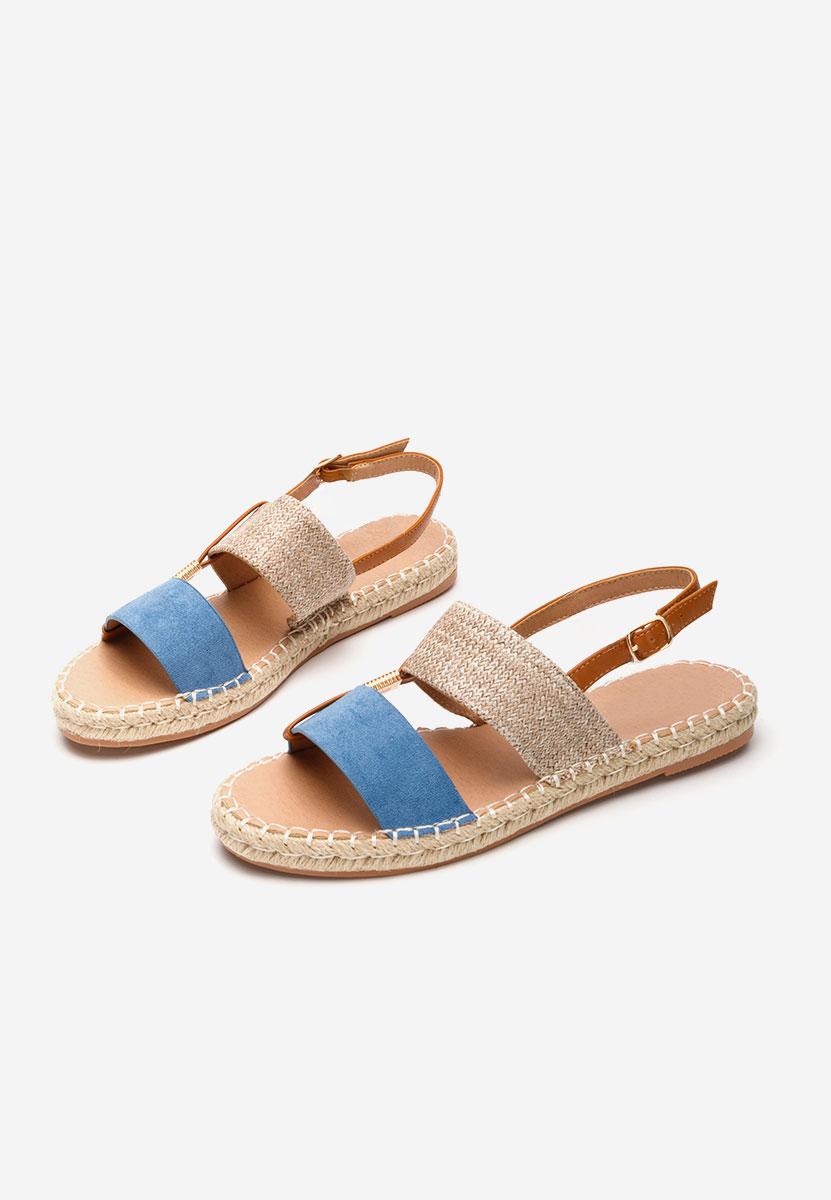 Niebieskie espadryle na koturnie Emillya