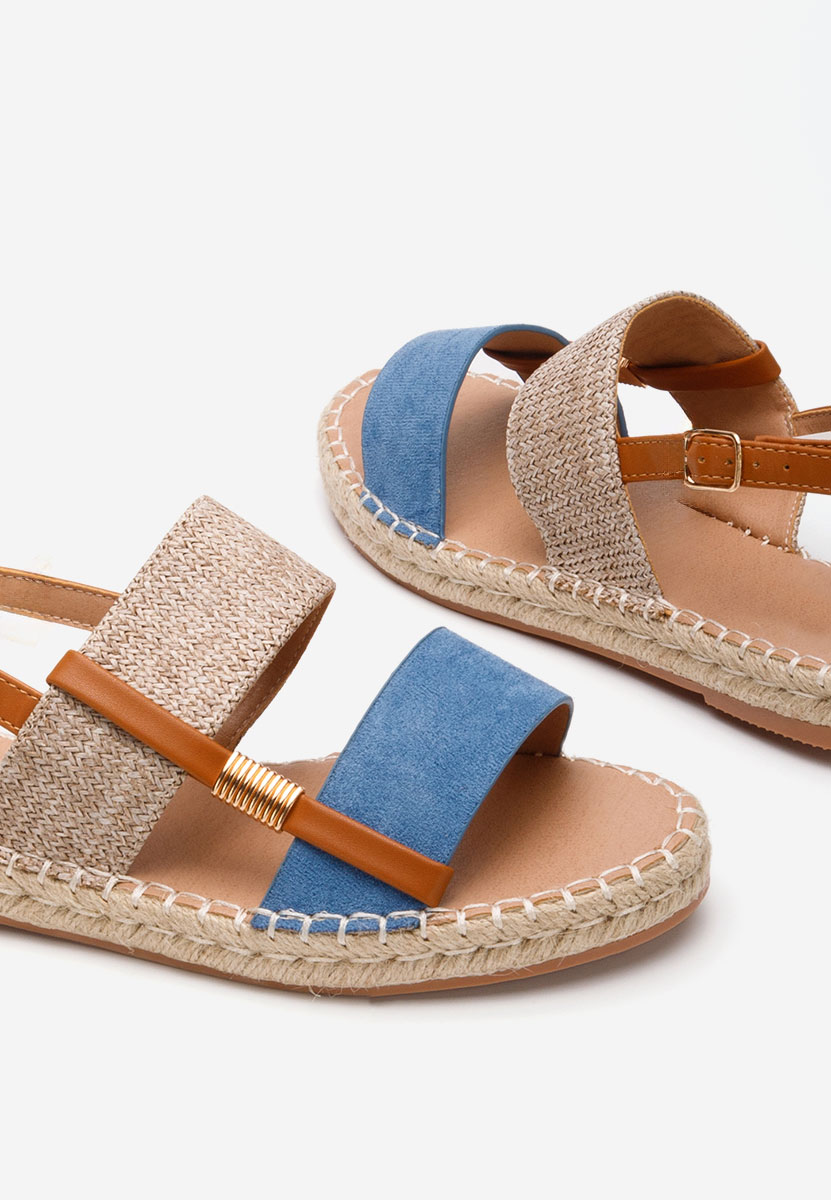 Niebieskie espadryle na koturnie Emillya