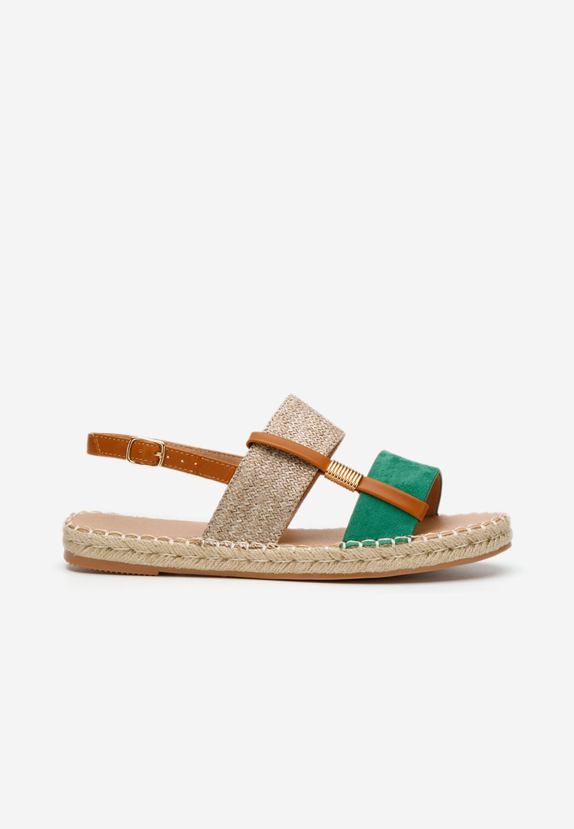 Zielone espadryle na koturnie Emillya