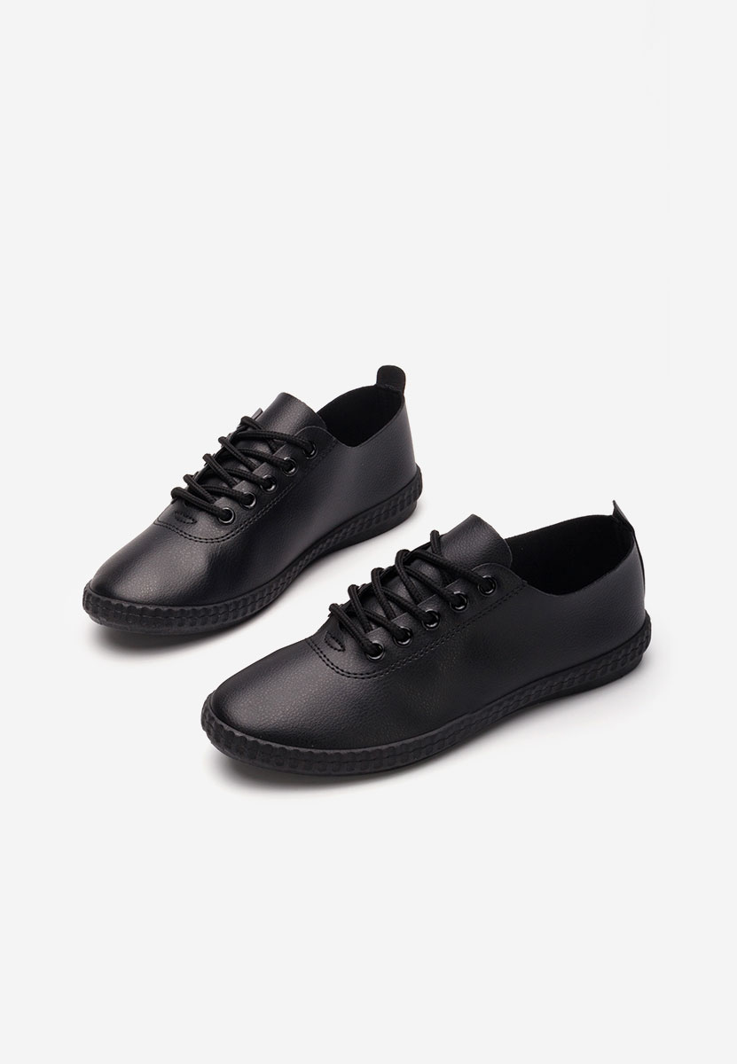 Czarne półbuty damskie Simina