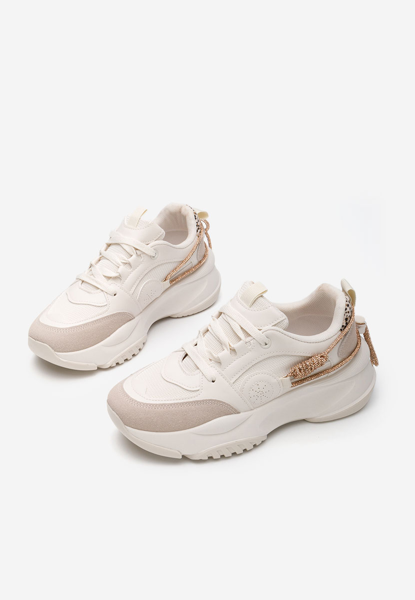 Beżowe sneakersy damskie Anouki