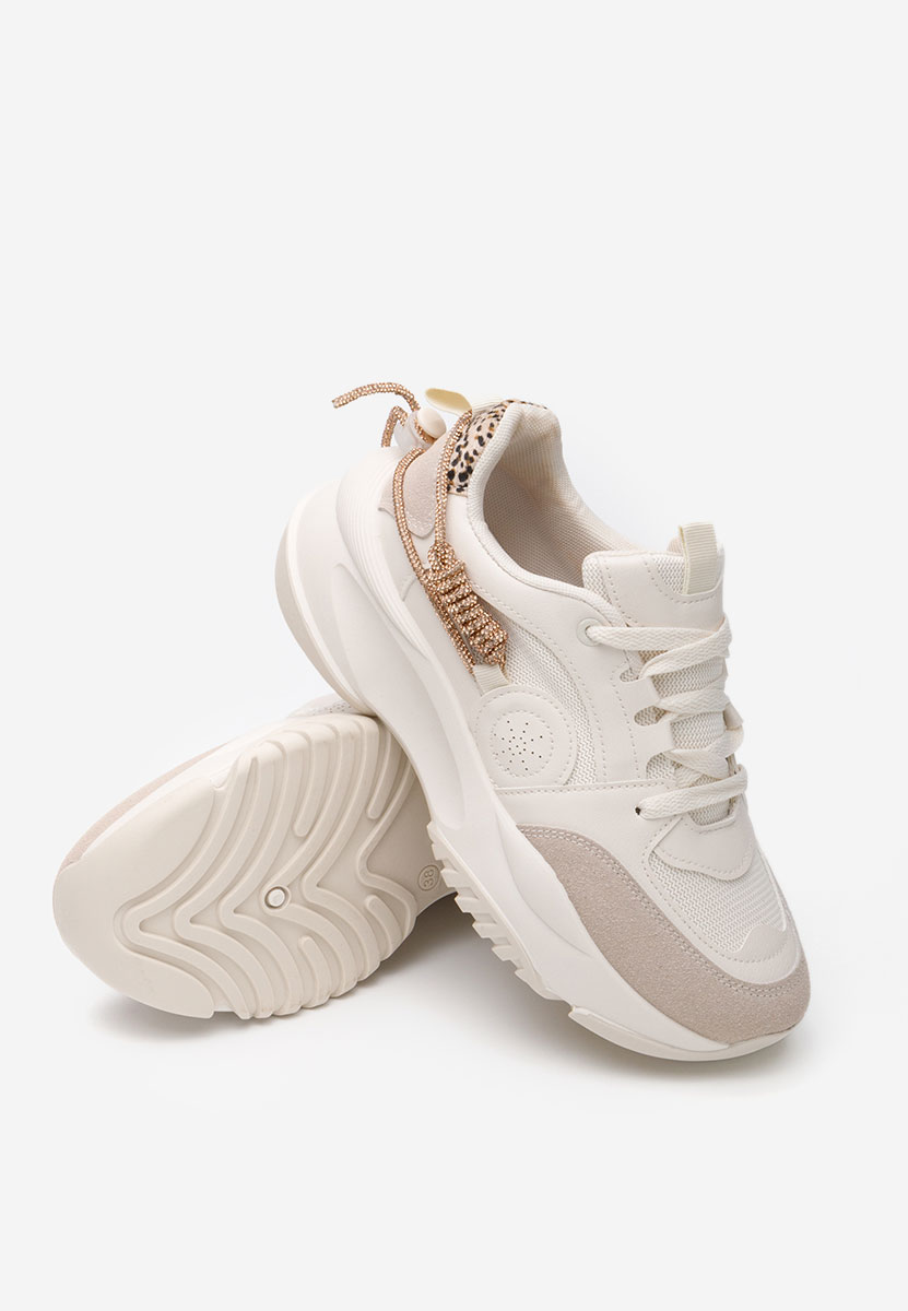 Beżowe sneakersy damskie Anouki