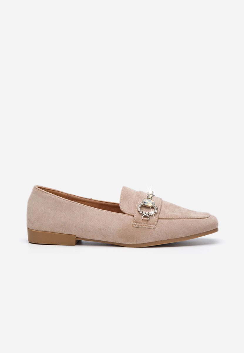 Beżowe eleganckie mokasyny damskie Venea