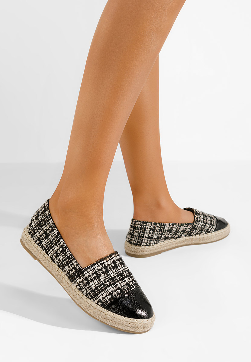 Czarne espadryle damskie Thalassa