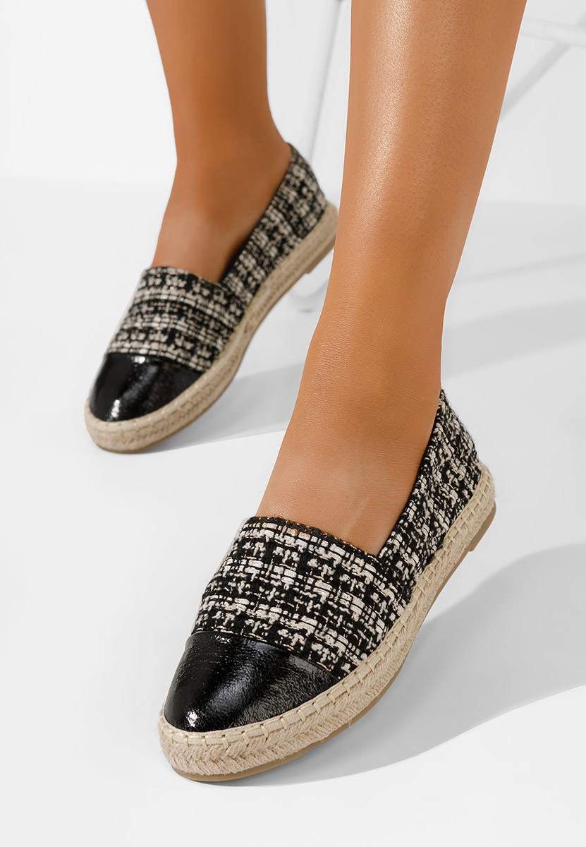 Czarne espadryle damskie Thalassa