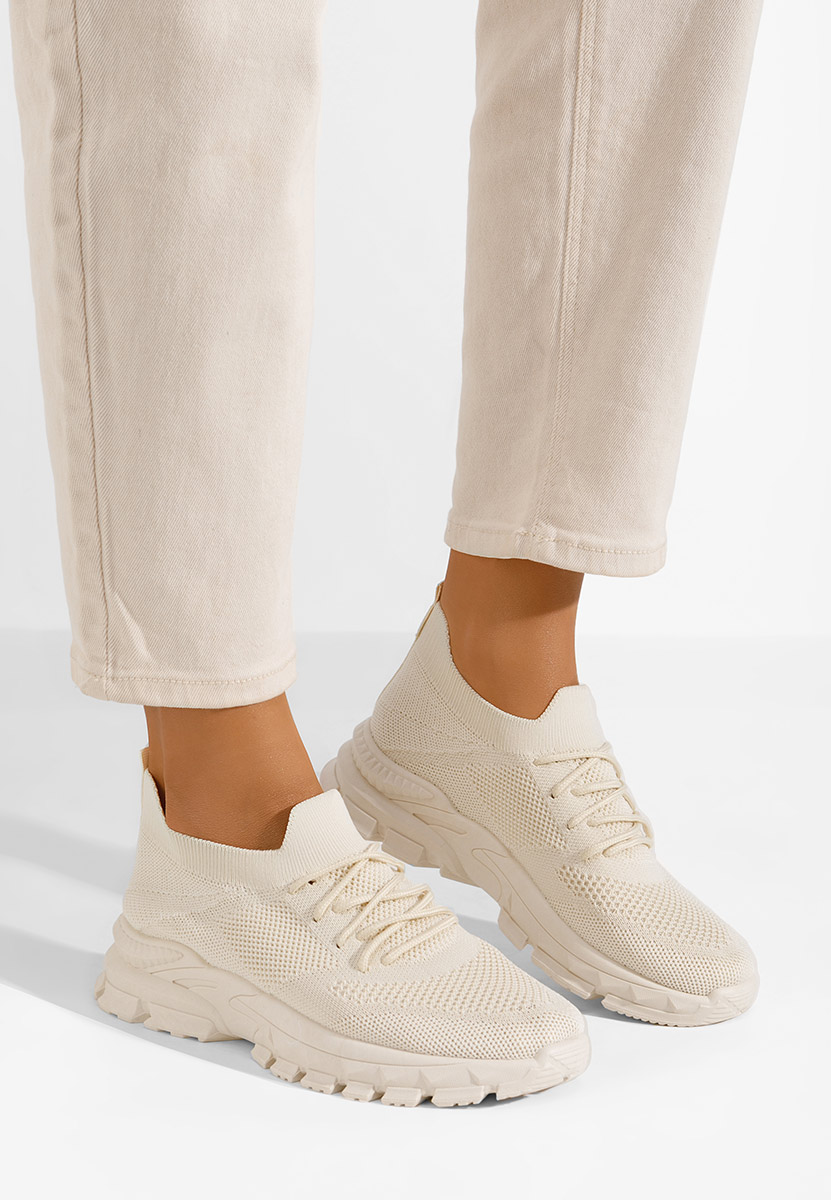 Beżowe buty sportowe damskie Katrine
