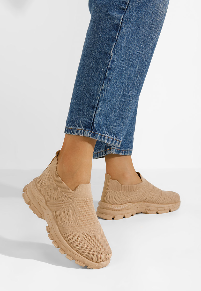 Camelowe trampki Slip-on Katrine V2