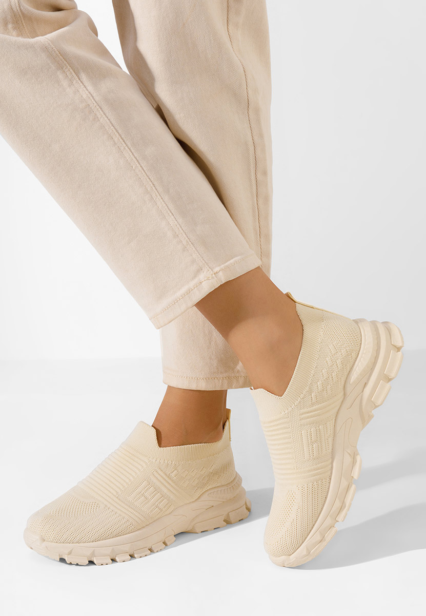 Beżowe trampki Slip-on Katrine V2