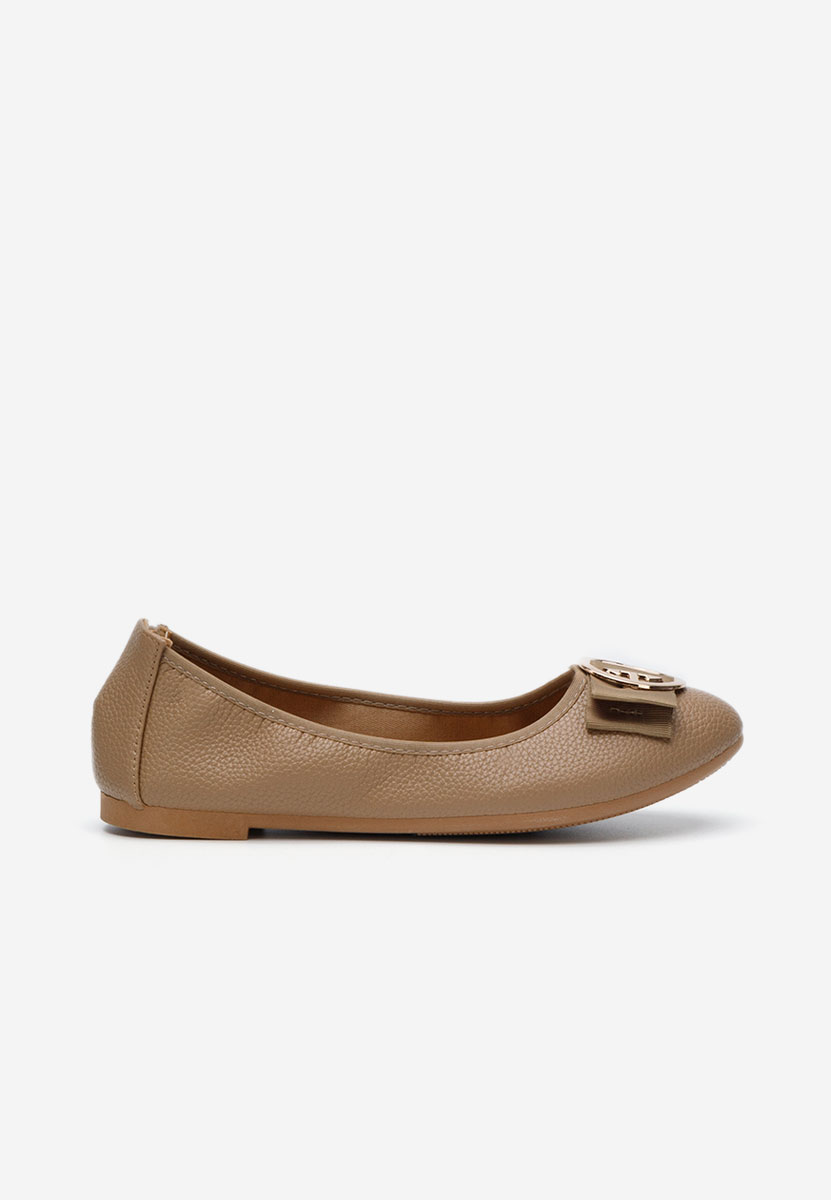 Khaki baleriny damskie Trisha