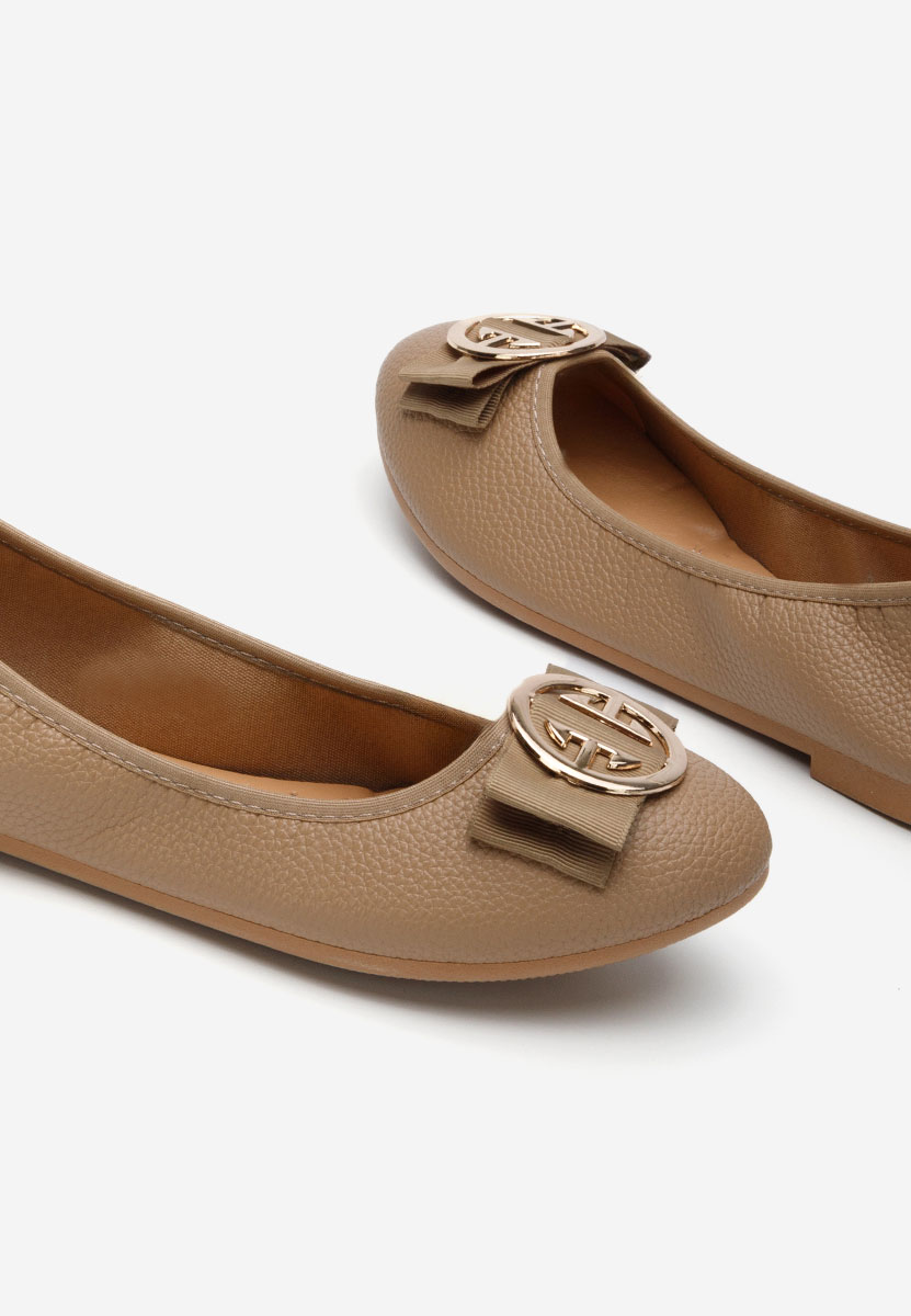Khaki baleriny damskie Trisha
