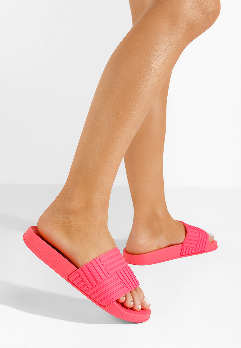 Fuksjowe klapki basenowe damskie Sumaya