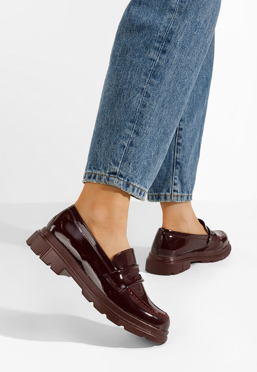  loafers damskie Flira bordo