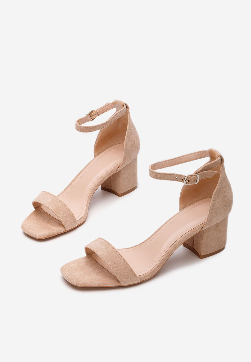 Khaki sandały na słupku Lilea V3