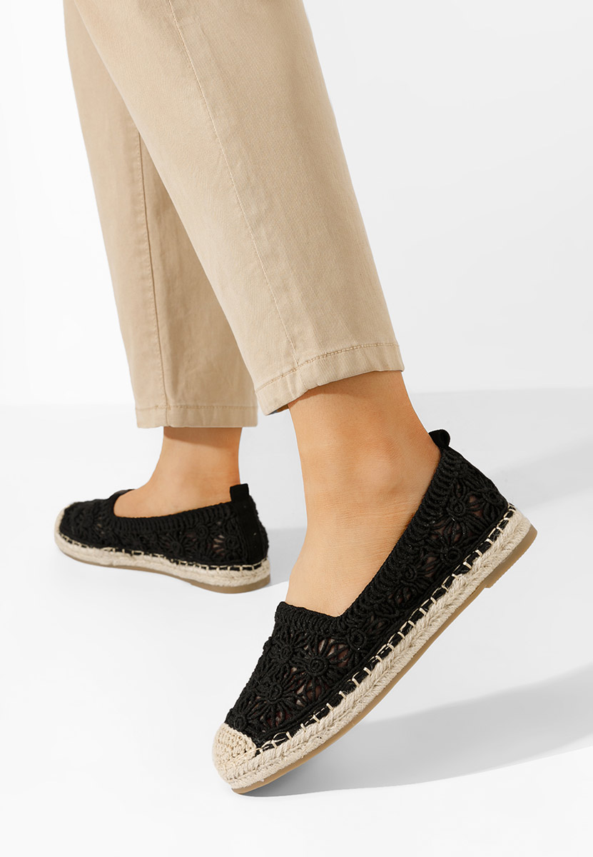 Czarne espadryle damskie Seinia