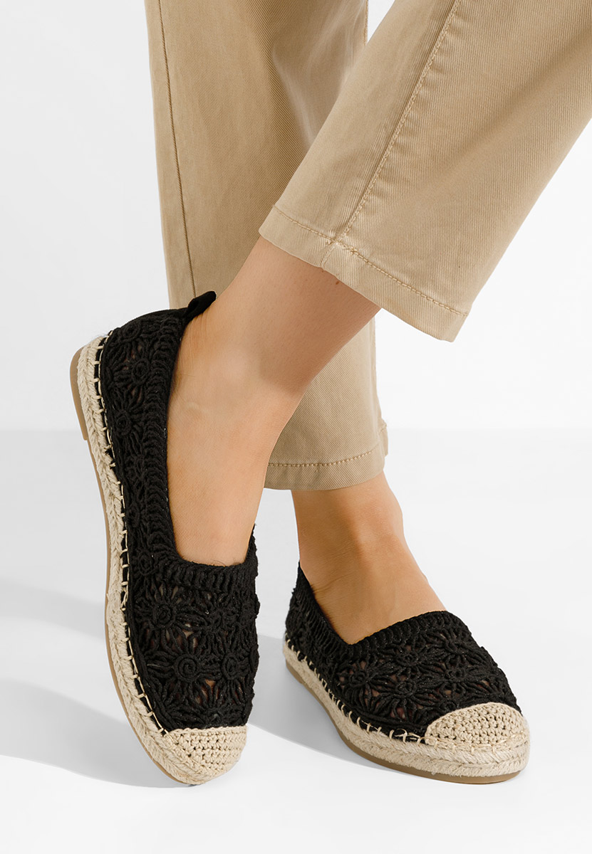 Czarne espadryle damskie Seinia