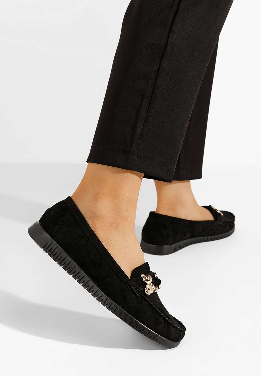 Czarne mokasyny damskie Maritia