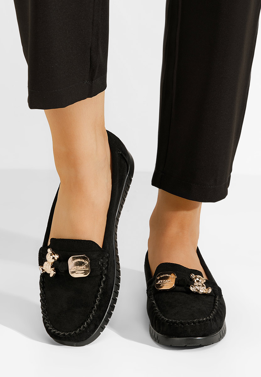 Czarne mokasyny damskie Maritia