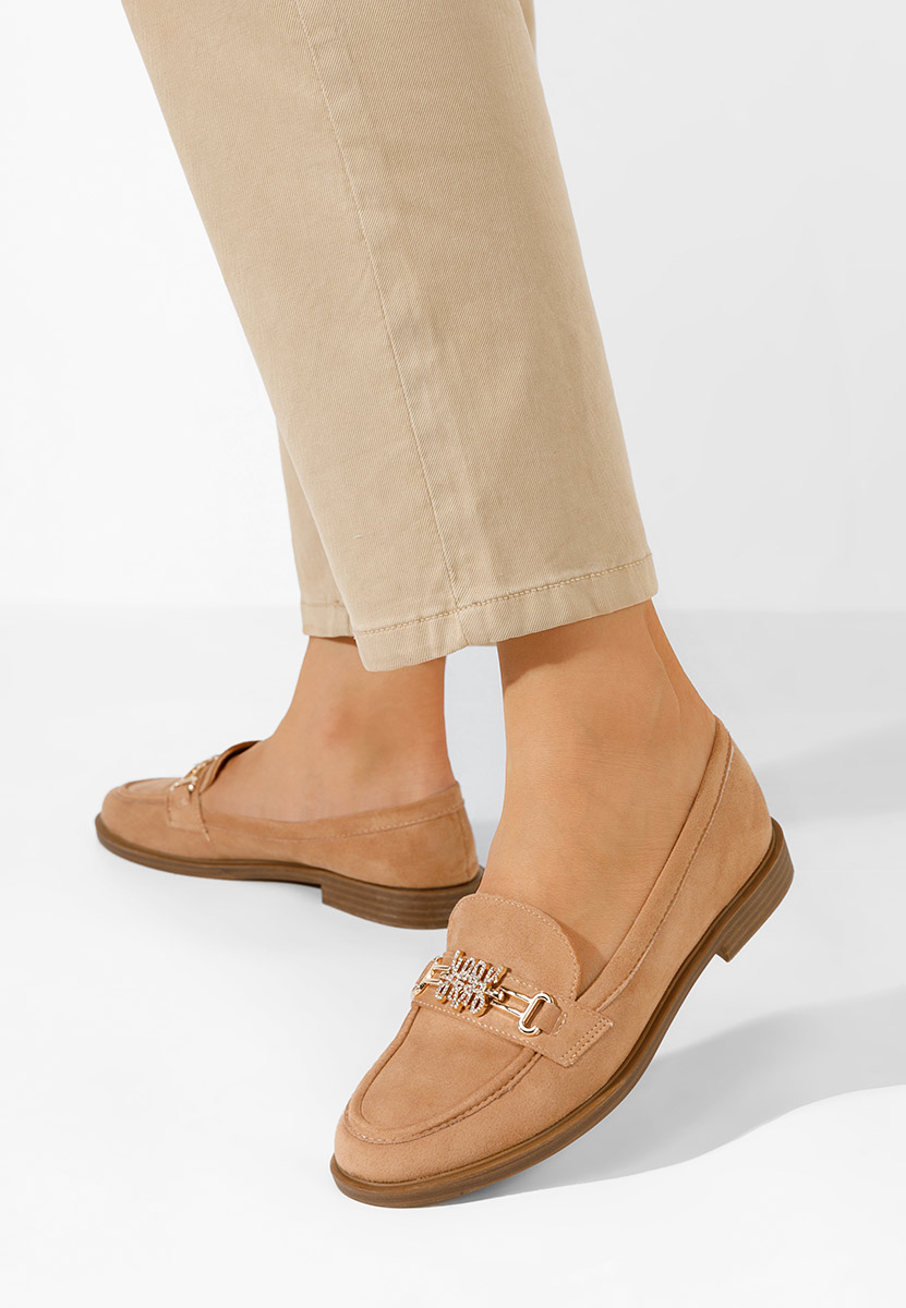 Khaki mokasyny damskie Almatea