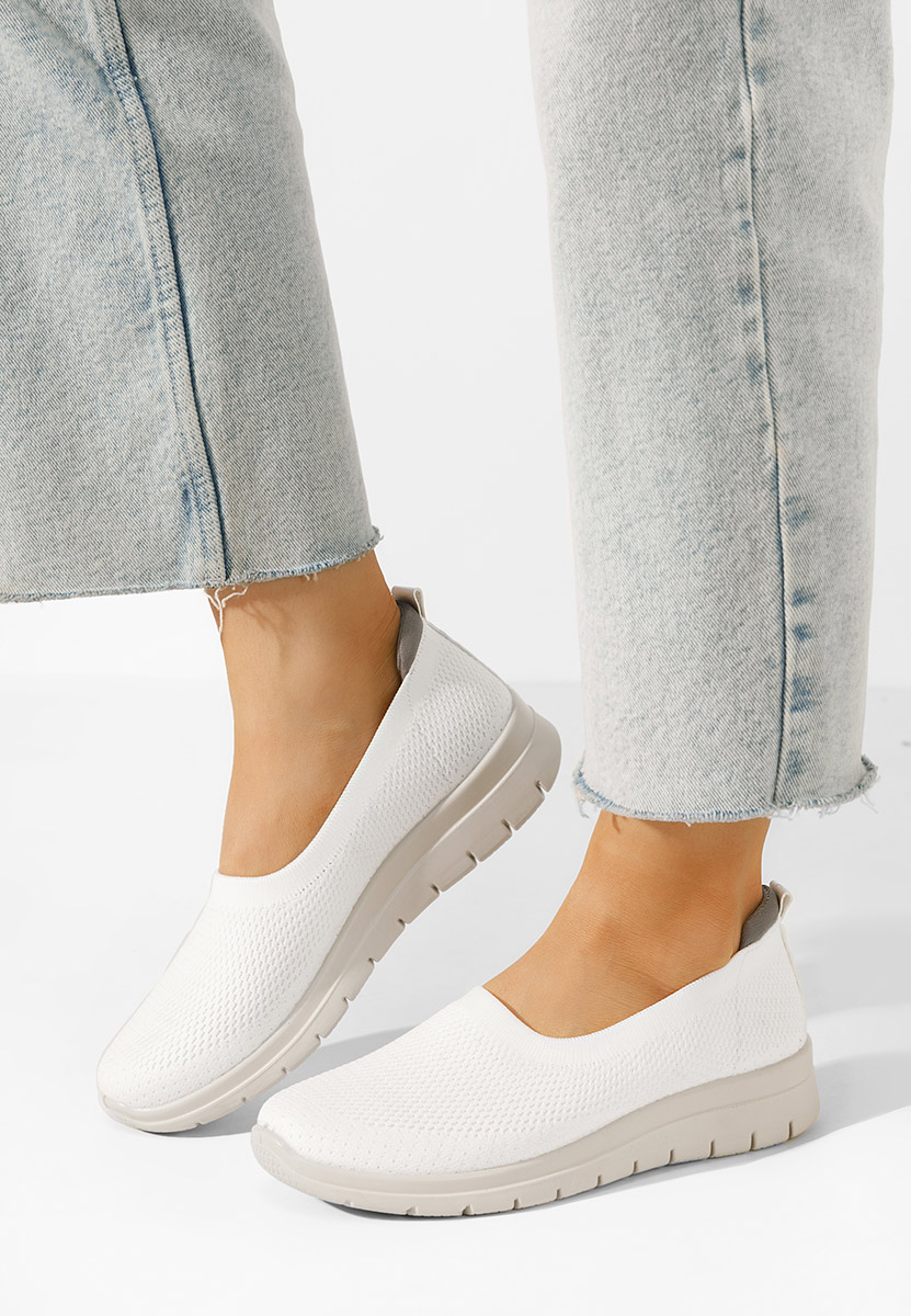 Białe baleriny damskie Ramoni