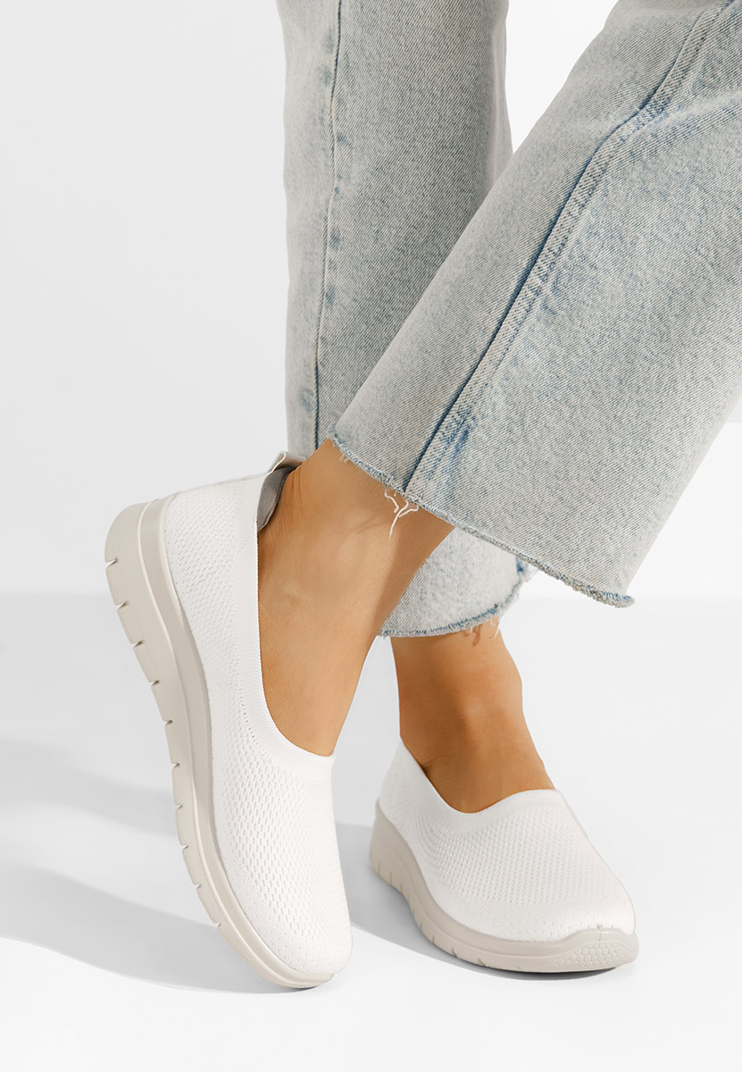 Białe baleriny damskie Ramoni