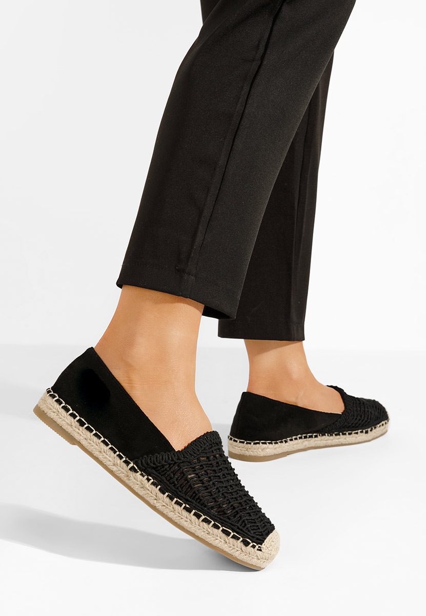 Czarne espadryle damskie Naesia