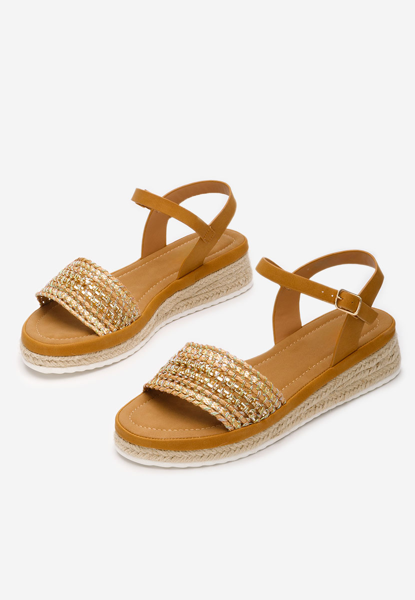 Camelowe sandały espadryle Ergela