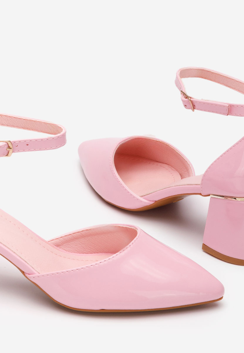 Różowe czółenka na słupku Charmella V3