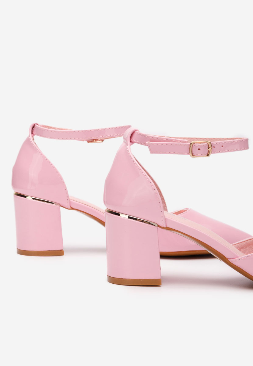 Różowe czółenka na słupku Charmella V3