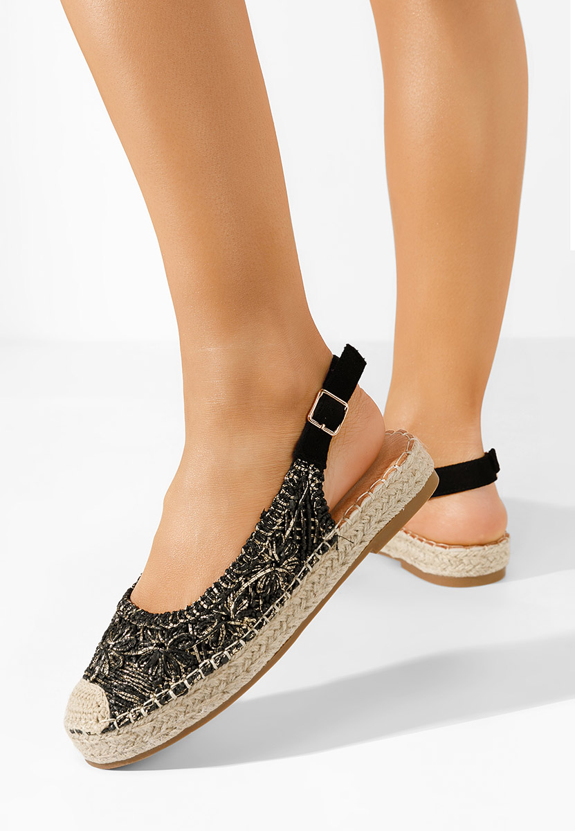 Czarne espadryle damskie Maripia