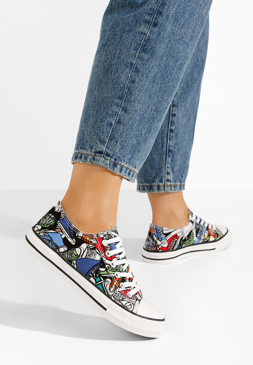 Wielokolorowy trampki damskie Antolia