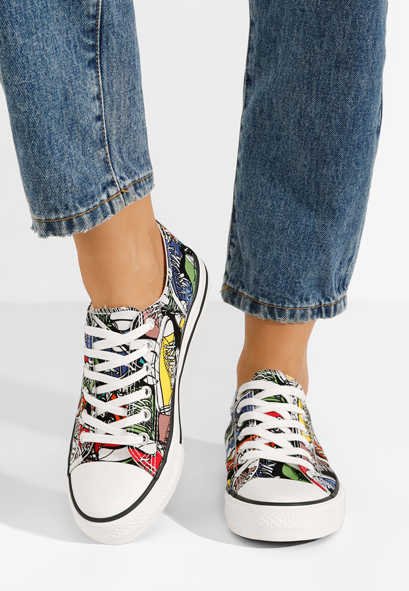 Wielokolorowy trampki damskie Antolia