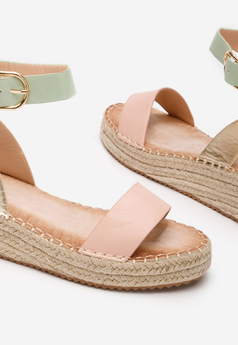 Wielokolorowy espadryle na koturnie Veldia