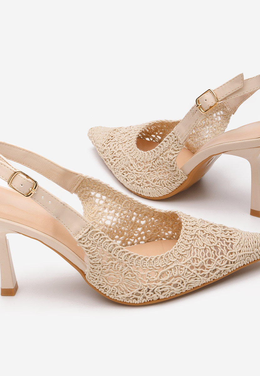 Beżowe szpilki na obcasie Besima