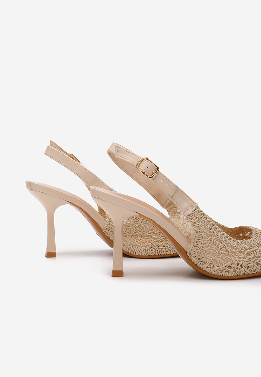 Beżowe szpilki na obcasie Besima