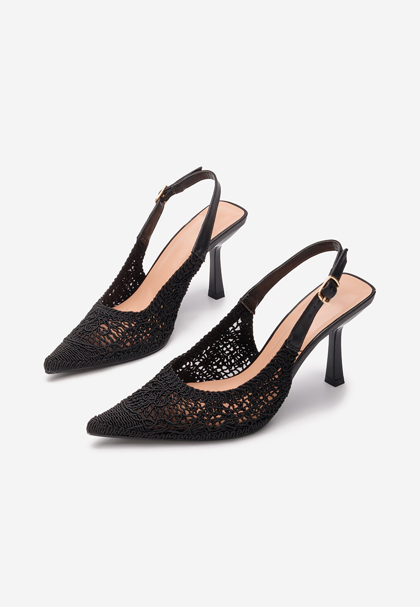 Czarne szpilki na obcasie Besima