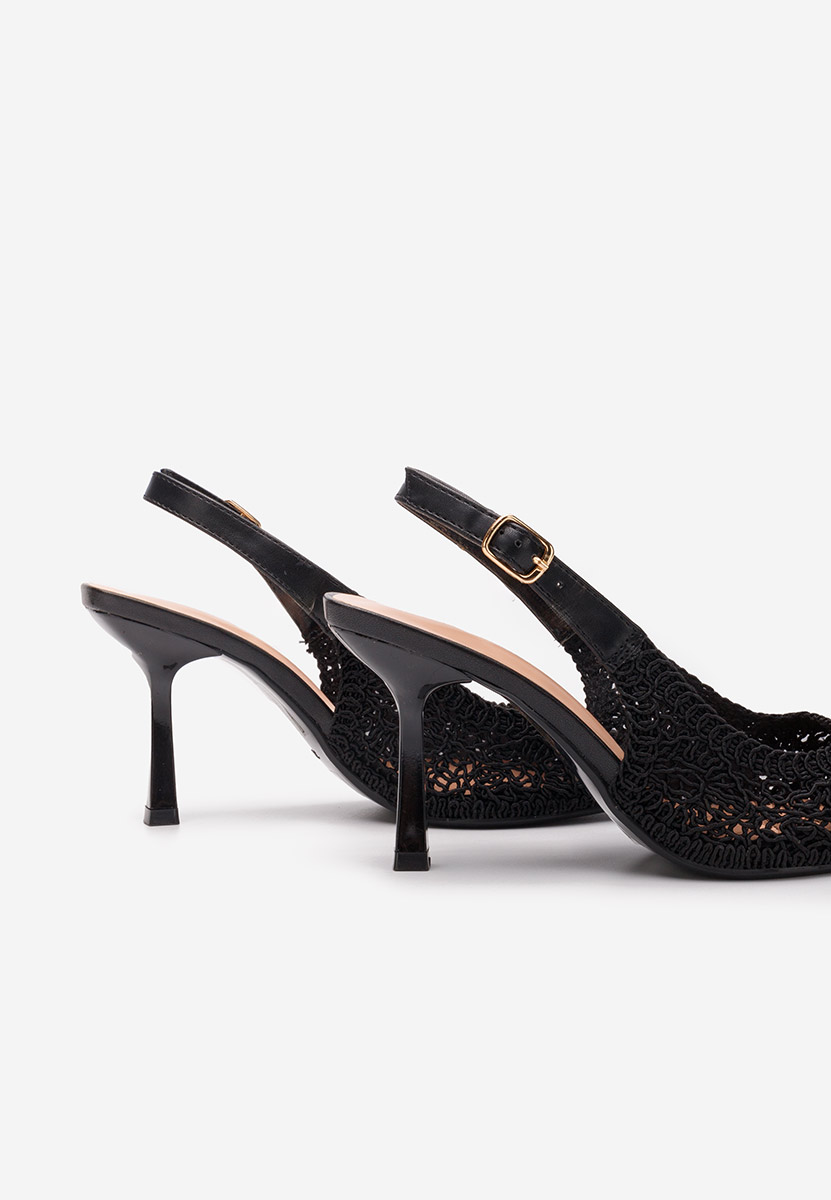 Czarne szpilki na obcasie Besima